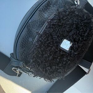 MCM Black Textured Crossbody Bag